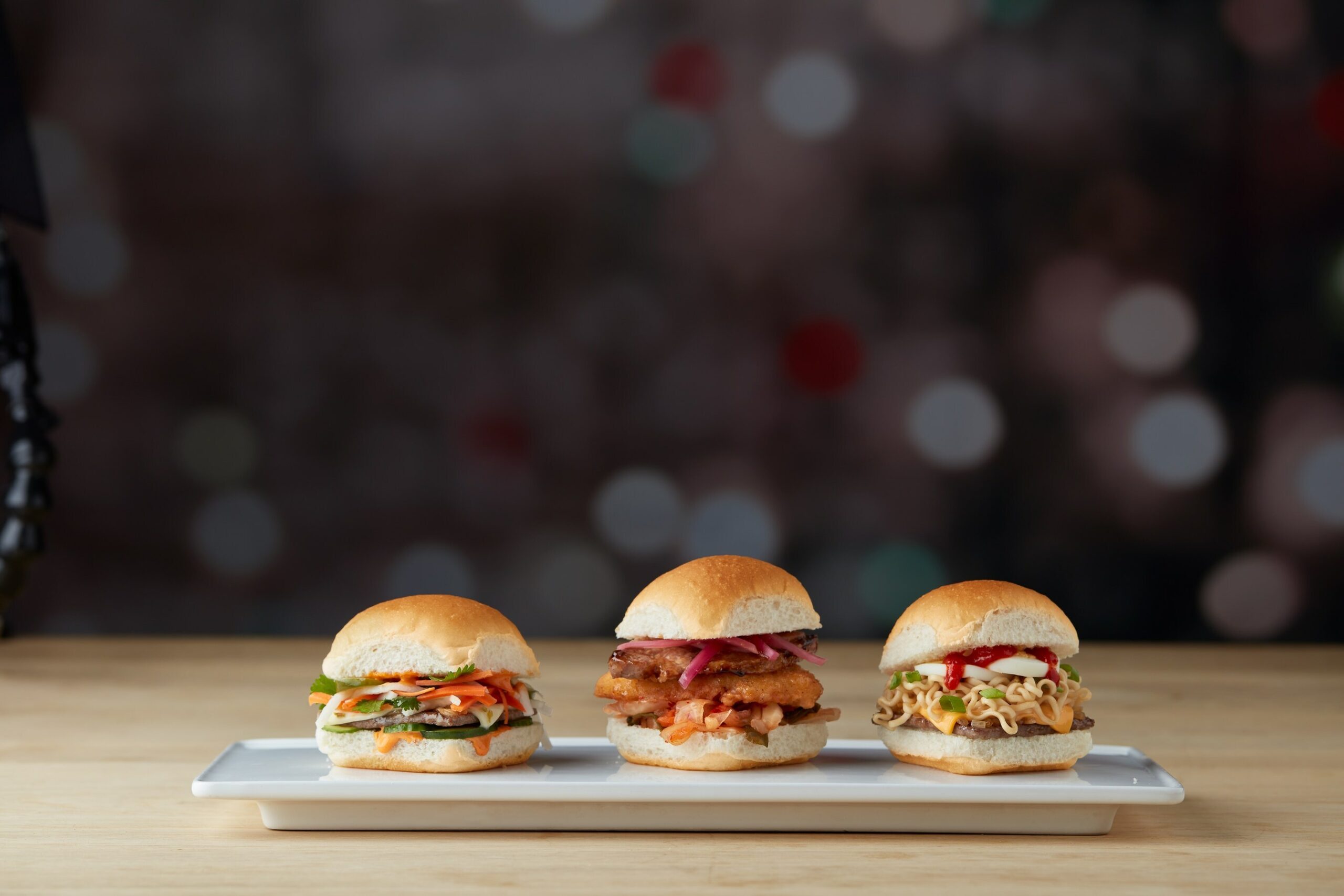 White Castle's culinary team created three new recipes, Maruchan Ramen Sliders, Pork Belly Chicken Sliders and Banh-Mi Sliders.