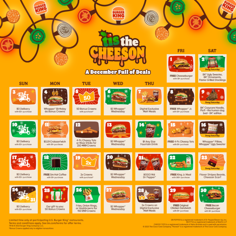 Burger King Celebrates the Holidays With 31 Days of Deals